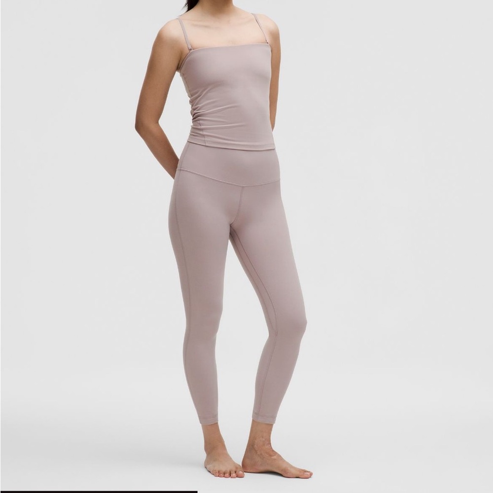 lulu lemon Leggings size 4 beige pink mauve grey
